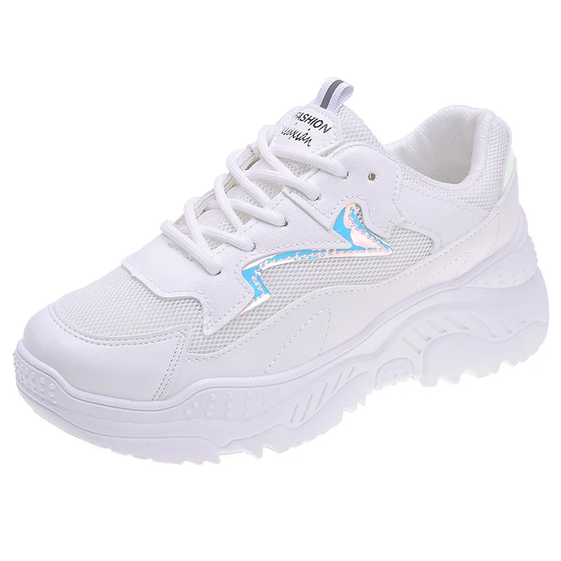 2019 Новая модная повседневная спортивная обувь в Корейском стиле с круглым носком