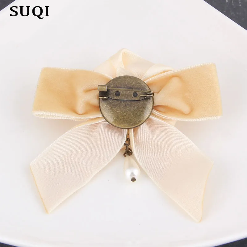 SUQI модные броши булавка для женщин бархатная лента бант роза стандартные булавки