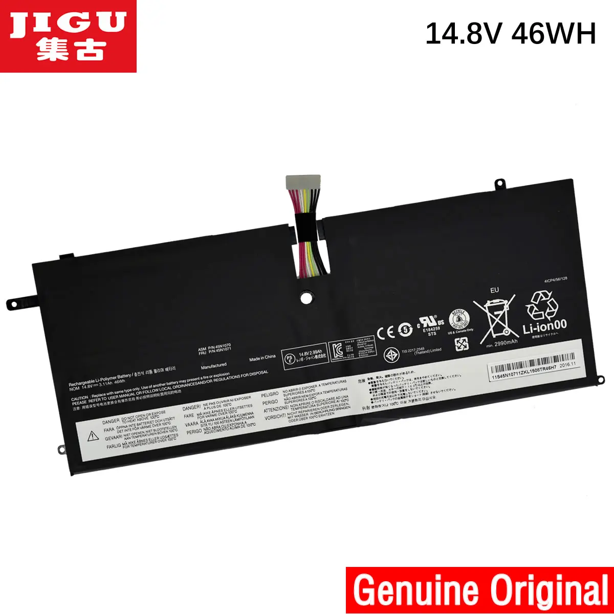 Оригинальный аккумулятор для ноутбука JIGU 45N1070 45N1071 Lenovo ThinkPad X1 Carbon 3444 3448 5S4 3460 14 8 V