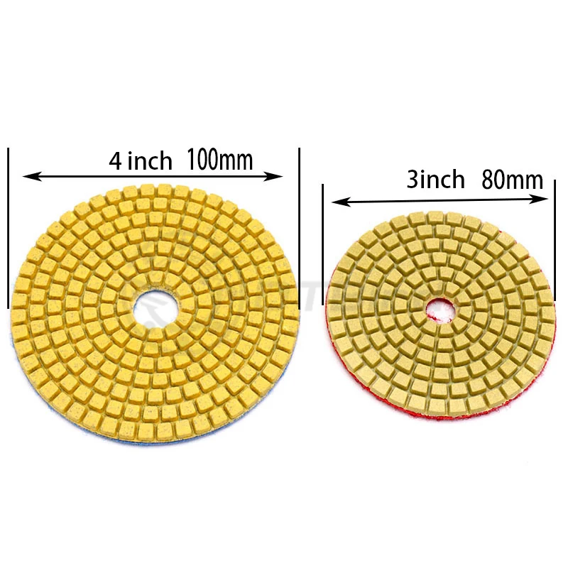 

4" 100mm 80mm Diamond Wet Polishing Pads Diamond Polishing Discs Granite Marble Concrete Stone Polishing Grinding Discs Tool
