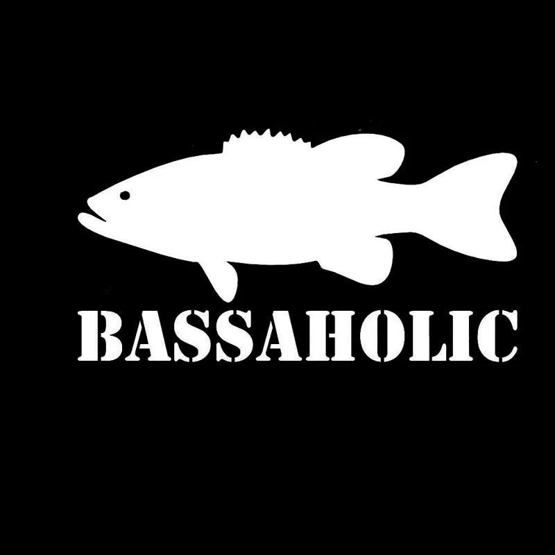

16.5cm*8.6cm Bassoholic Bass Fishing Fishermancar Styling window Stickers Decorating Stickers