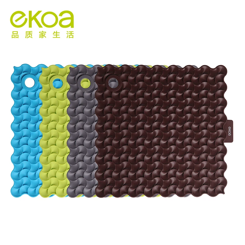 Ekoa нескользящий анти-нагрев силиконовая подставка обеденный стол коврик