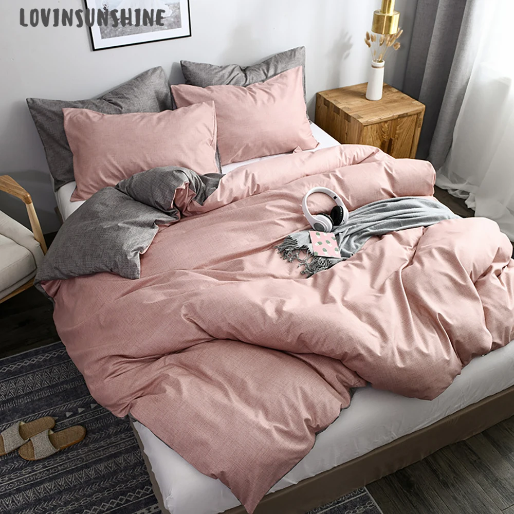 LOVINSUNSHINE пододеяльник King Size Королевский размер комплекты одеял однотонный