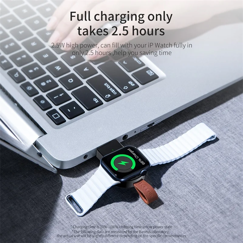 Беспроводное зарядное устройство Baseus Qi для Apple Watch 4 3 2 1 Серия i портативная