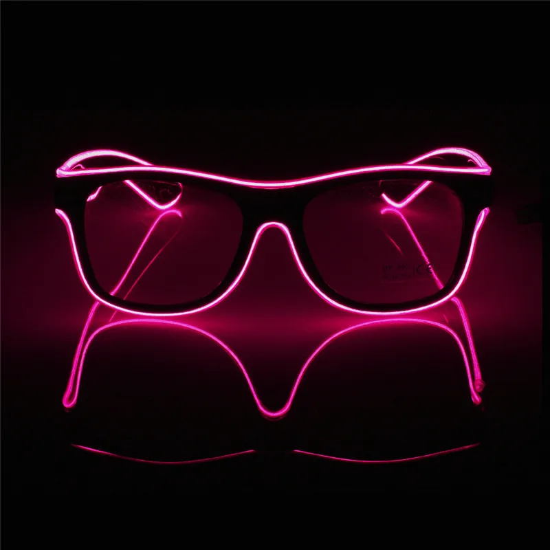 Реальная костюм светодиоды El Led мигающие очки светильник-излучающая форма затвора яркие 3 модели вечерние танцевальные декорации диджея игрушка