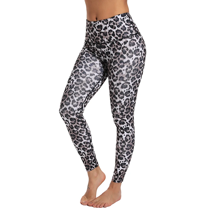 Leopard Printed Упругие Спортивные Леггинсы для занятий йогой и снеком из кожи животных, зимние сексуальные теплые женские штаны, спортивные Леггинсы для спортзала - Цвет: Leopard Printed