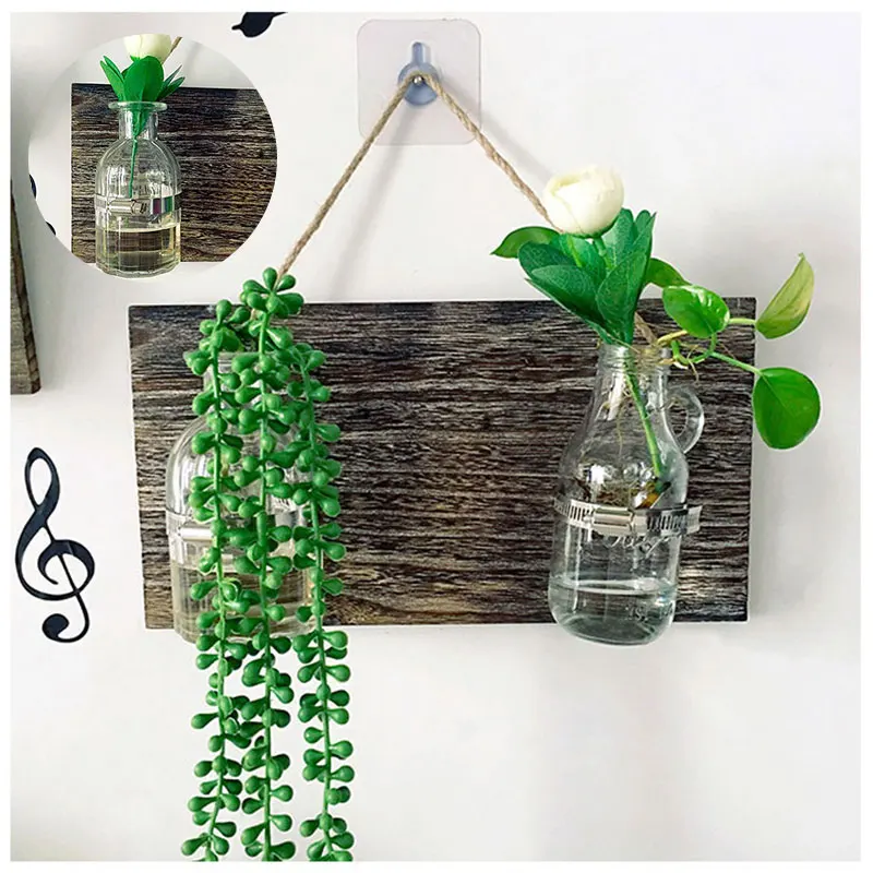 American Village Plant Water Culture Home Decor Figurines Creative Double Hydroponic Bar Study Office Wall Decorations GIFT | Дом и сад