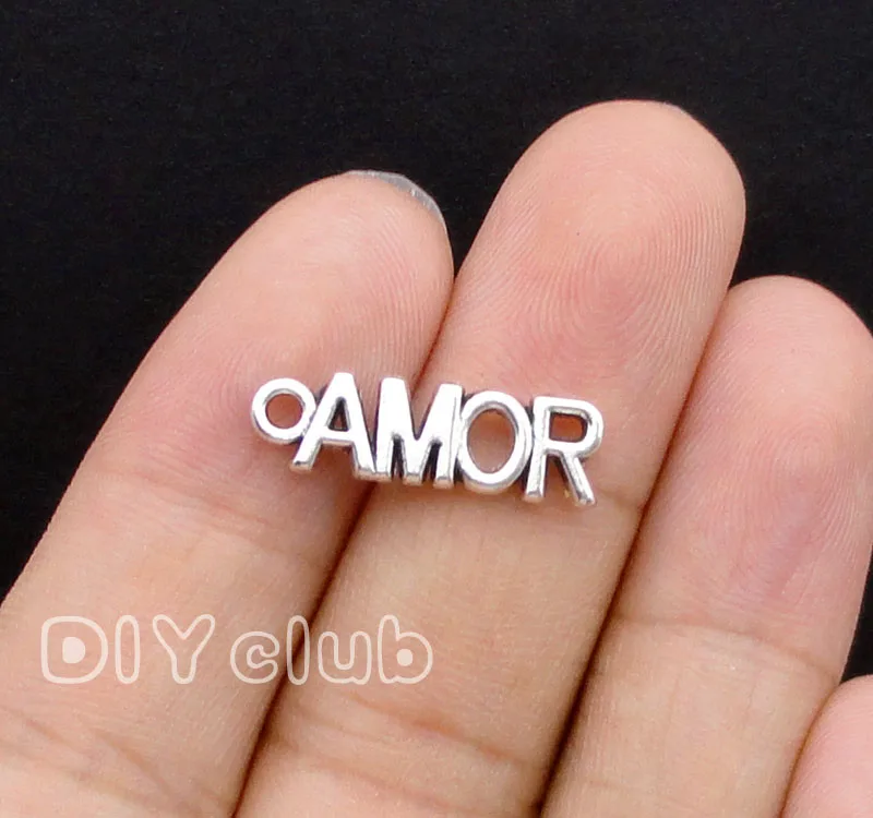 

80pcs-Antique Silver Amor Connector Charms 21x7mm