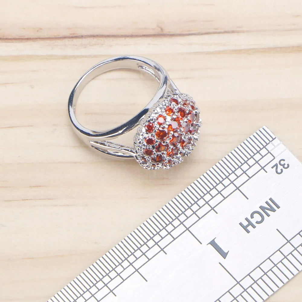 Круглые свадебные серебряные 925 Ювелирные наборы серьги для женщин ювелирные