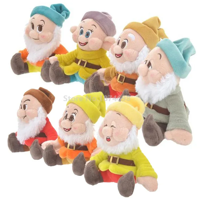 Новый гномов стыдливой Sneezy Dopey счастливые сонные милые плюшевые игрушки куклы 23