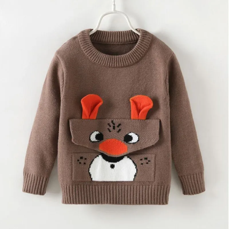 AJLONGER для маленьких девочек Детский свитер мальчика топы с длинными рукавами