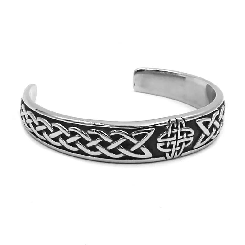 Классический кельтский узел браслет Нержавеющая сталь ювелирные изделия панк