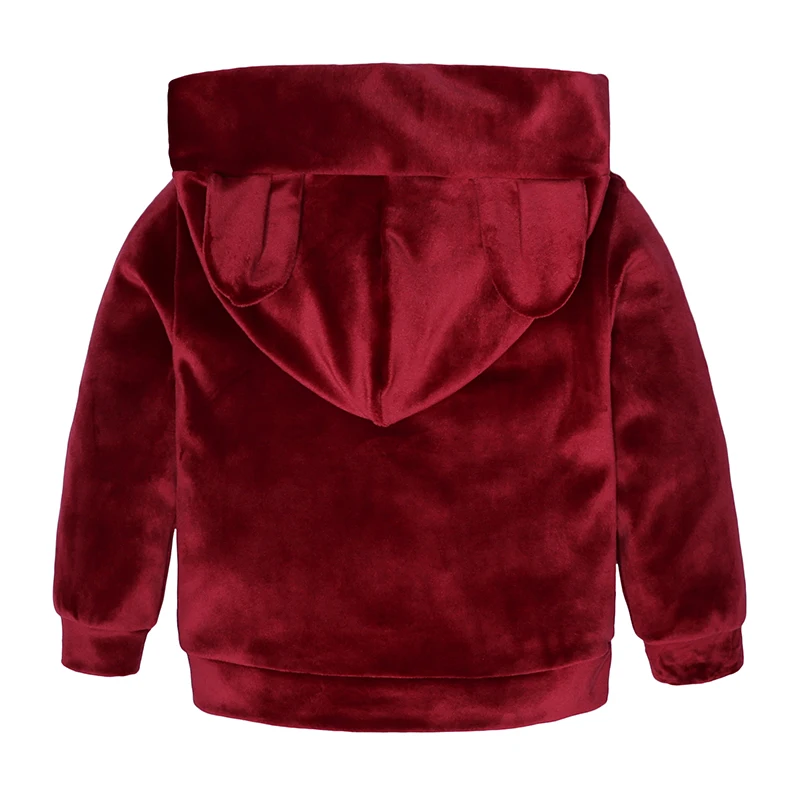 DB481Children Clothing Boys Set Fall Winter Kids Baby Clothes Sets Bear Ears Long Sleeve Silver Fox Villus Boy Girl Sport Suits | Мать и