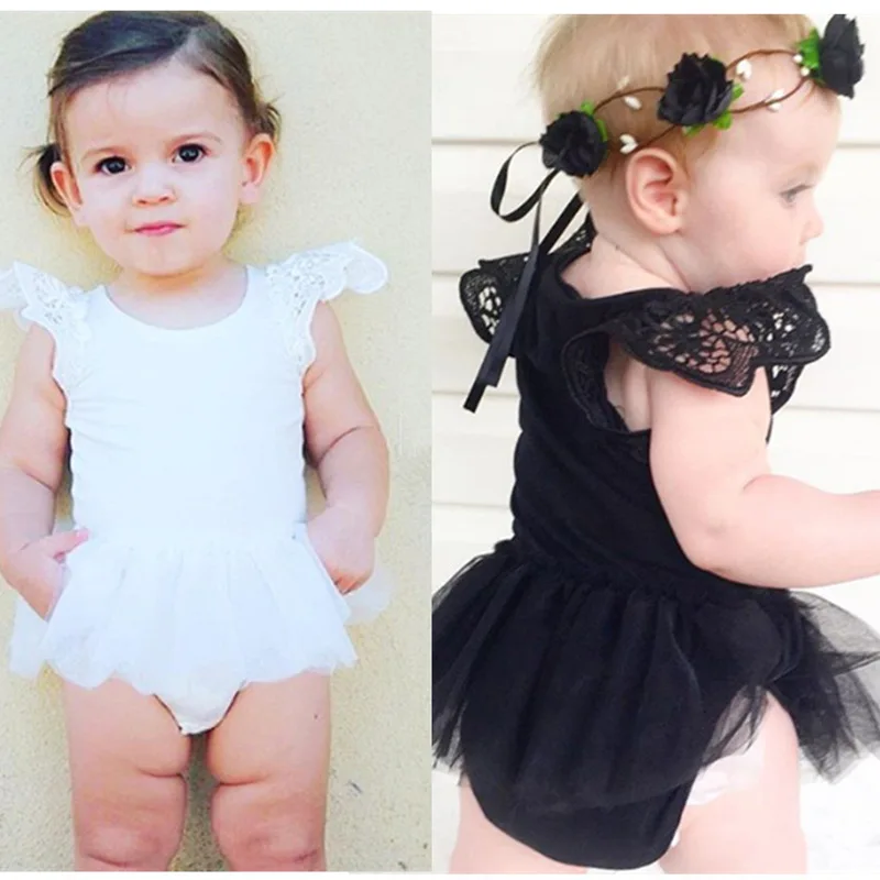 

Lovely Gifts Baby Girls Flower Lace Sleeve Romper Infant Lace Jumpsuit Clothes Sunsuit Outfits