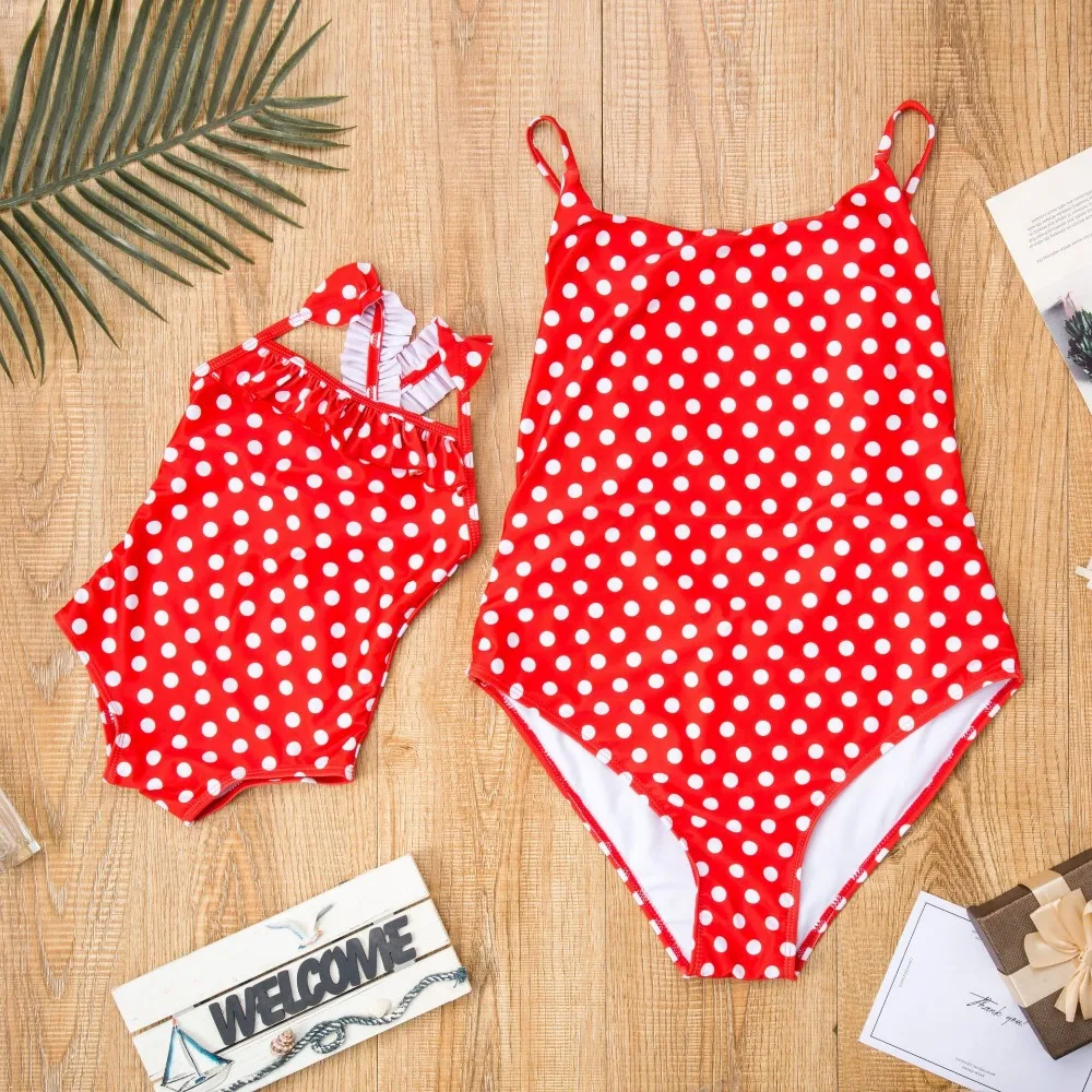 Семейная одежда купальник с леопардовым принтом семейный семейная для мамы