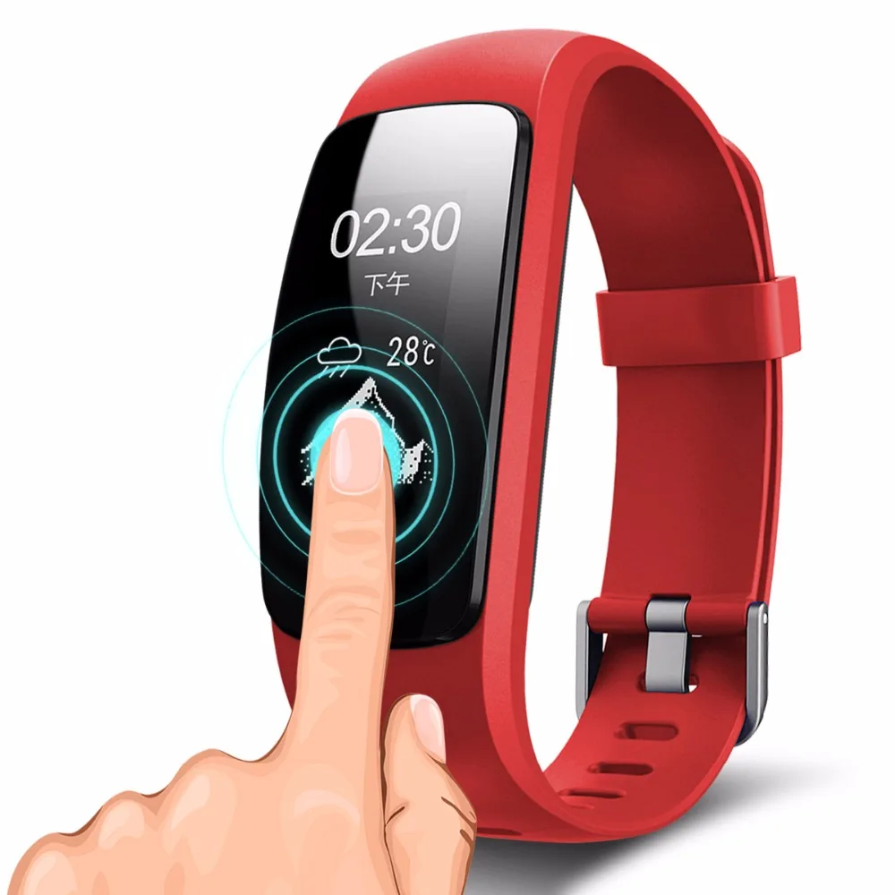 Смарт-браслет Smartch ID107Plus HR пульсометр монитор фитнес-браслет для здоровья трекер