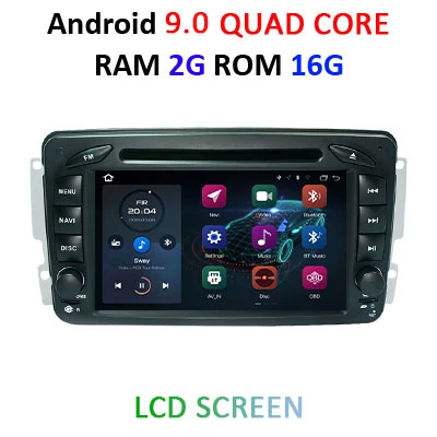 9.0 2G 16G LCD Автомобильный dvd-плеер DSP ips 4G 64G Android 9,0 для Mercedes Benz W209 W203 M ML W163 Viano W639 Vito Vaneo gps Радио стерео ПК - Цвет: 9.0 2G 16G LCD