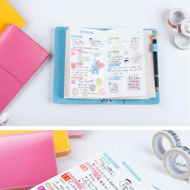 Lovedoki тетрадь Macaron ретро кожаный журнал для путешественников милый портативный