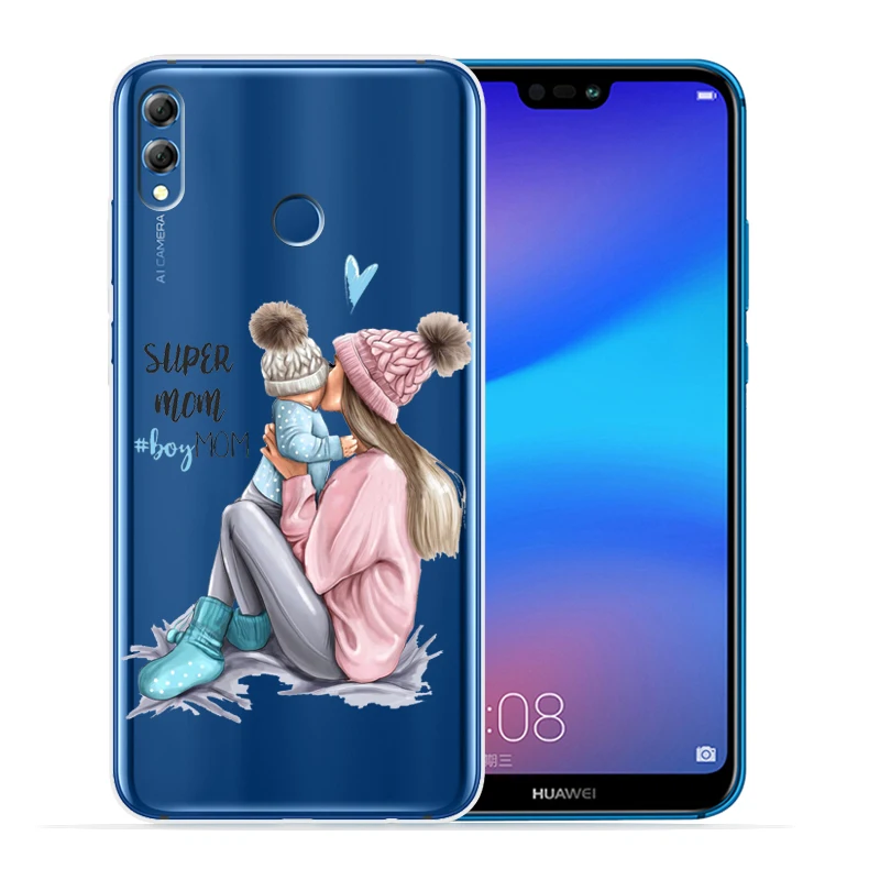Модный чехол для телефона Super Dad Girl mom Baby для huawei P30 Lite P30 Pro P20 Lite P8Lite P9Lite P Smart мягкий прозрачный Etui