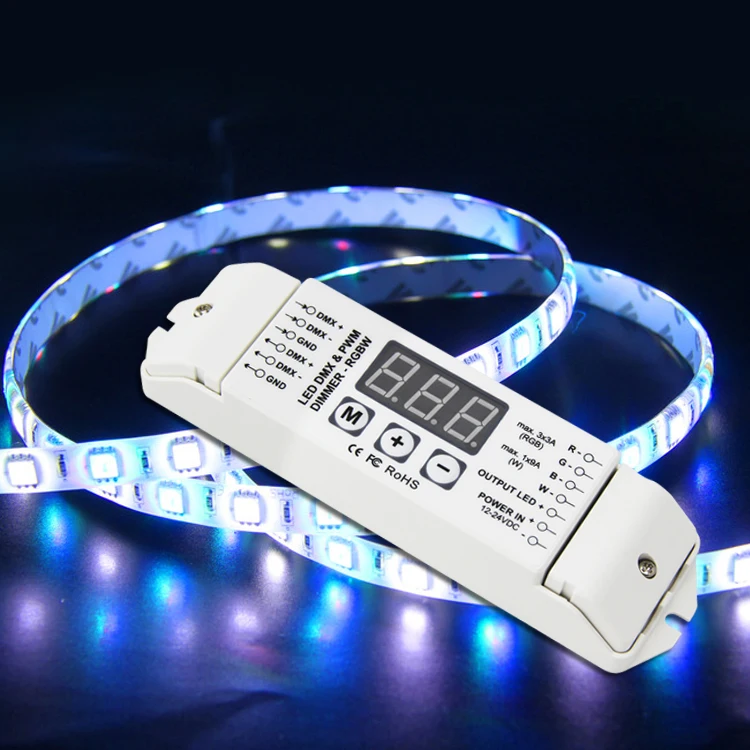 BC-834 Led DMX Controller DC12V -24V DMX512/1990 Decoder RGBW 4CH strip light LED For SMD 5050 strips lamp | Лампы и освещение