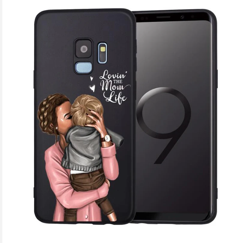 Чехол для телефона с изображением мышки для мамы и девочки для Samsung Galaxy S8 S9 S10 Plus S7 S6 Edge S10 Lite Note8 9 family Cover Etui - Цвет: case 1