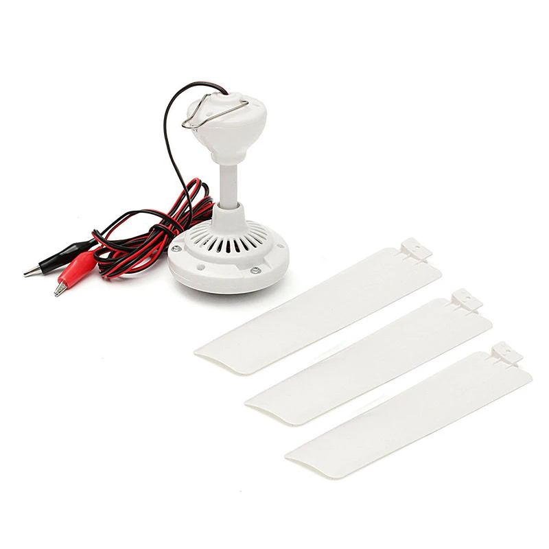 

Portable DC 12V Ceiling Fan With Switch Outdoor Camping Fan RV Tent Fan for 12V Battery Power