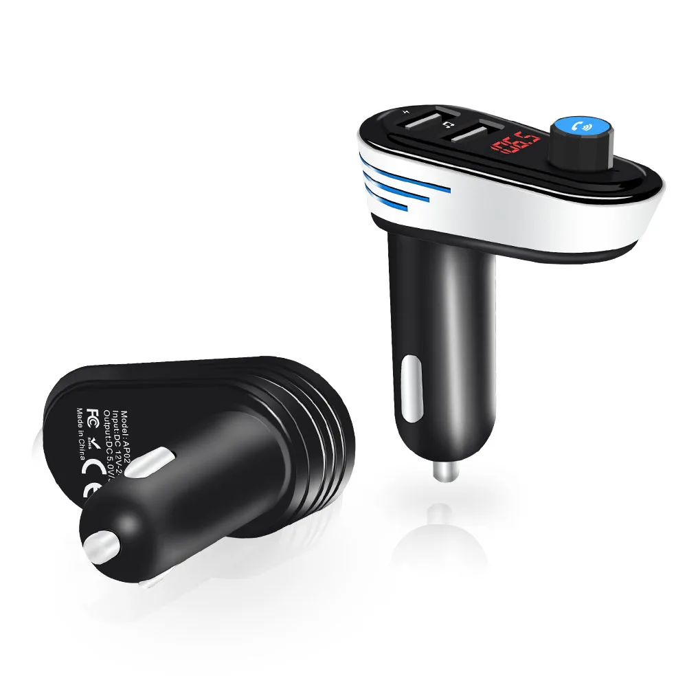 AOSHIKE 5V 3.1A FM передатчик USB Bluetooth автомобильный аудио адаптер батарея напряжение