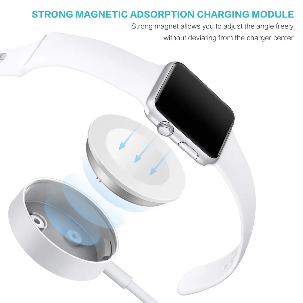 3 in 1 Wireless Charger for Apple Watch 1 2 3 4 Quick Charger 1.2 USB Cable for iPhone X Xs 8 Plus iPod USB Data Cable