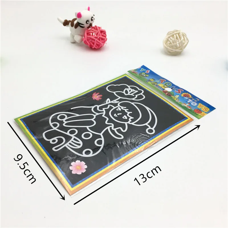 Happyxuan 20 штук 2 в 1 Magic Цвет бумага для скретч Арта карты картина раскраска детей