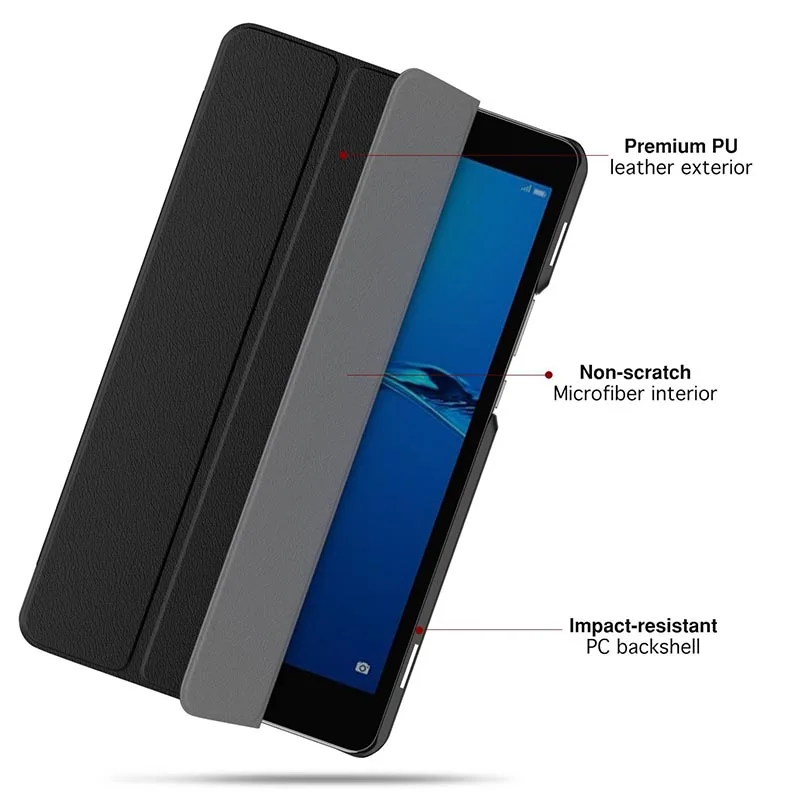 Тонкий чехол подставка CucKooDo Slim Fit для Huawei MediaPad M3 Lite 8 0 дюймов планшет с функцией