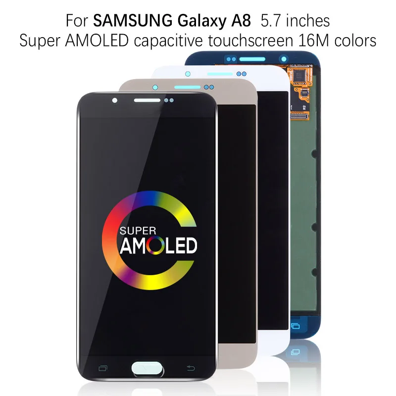 

ЖК-дисплей Super AMOLED 5,7 ''для SAMSUNG GALAXY A8, ЖК-дисплей с сенсорным экраном и дигитайзером в сборе для SAMSUNG A8, A800, A8000, A800F