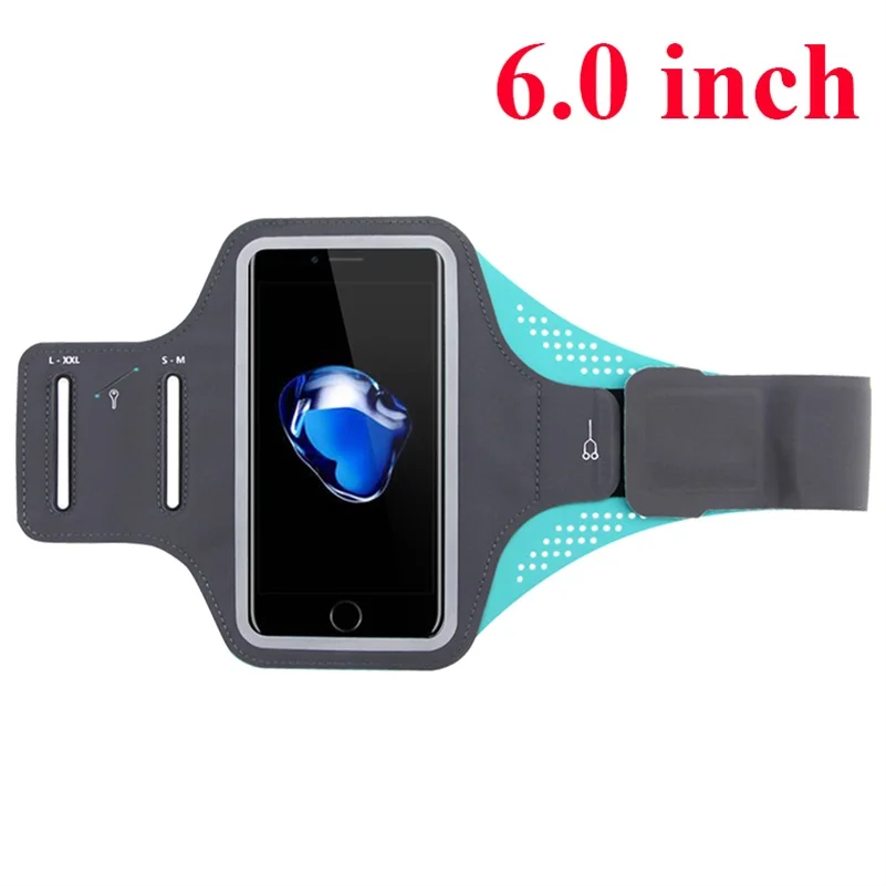Blue 6.0inch Водостойкий спортивный браслет чехол для iPhone 6 7 8 X для samsung huawei Xiaomi Универсальный Спорт Чехол на руку для бега фитнес - Цвет: Blue 6.0inch