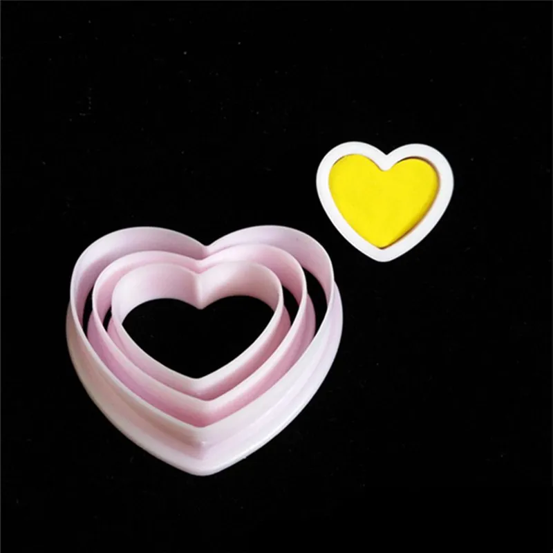 4 шт. формы для украшения торта в форме сердца DIY печенья резак штамп SugarCraft