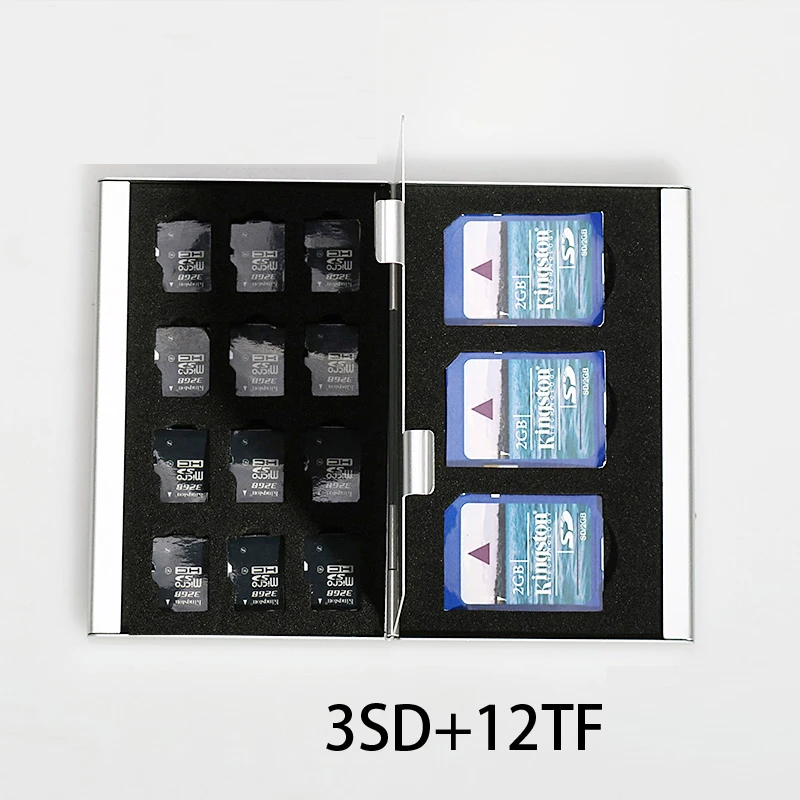 15 в 1 алюминиевая коробка для хранения сумка чехол держателя карты памяти кошелек