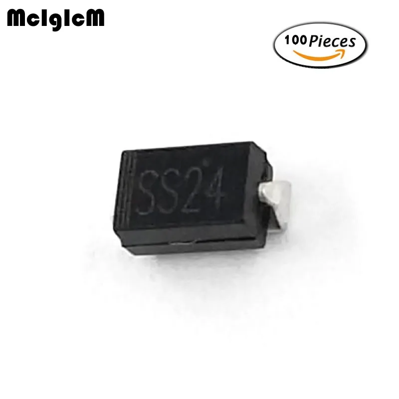 MCIGICM 100 шт. ss24 sma smd do-214ac Диод Шоттки | Электронные компоненты и принадлежности