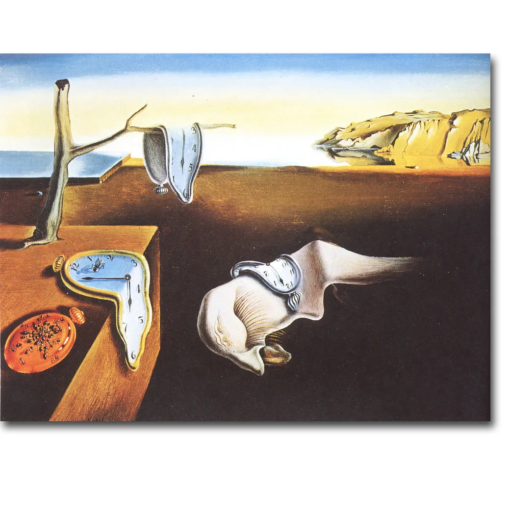Сохраняющий память-художественный шелковый постер Salvador Dali печать 13х18 24х32 дюймов