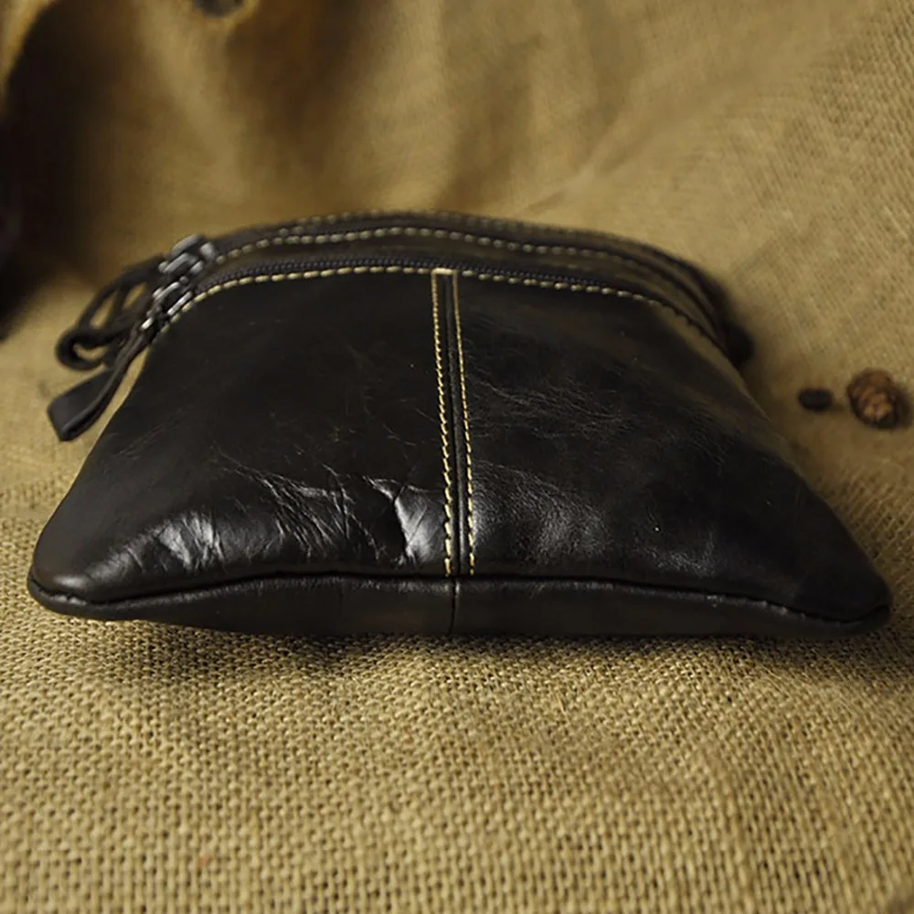 Мужская поясная сумка из воловьей кожи с поясом в стиле ретро маленькая через