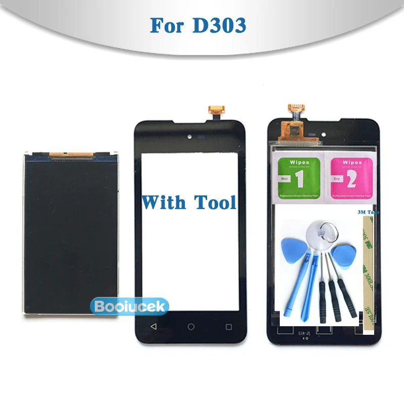 ЖК дисплей с дигитайзером сенсорного экрана для Micromax Bolt D303 замена или