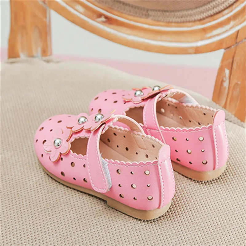 Xinfstreet Brand Baby Girls Shoes Size 21-25 Flower Soft Pu Leather Toddler Kids For |