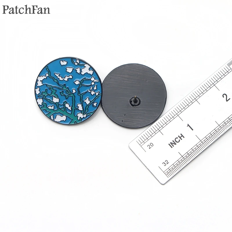 Patchfan Ван Гога подсолнухи звёздное небо цинка забавные шпильки рюкзак одежда