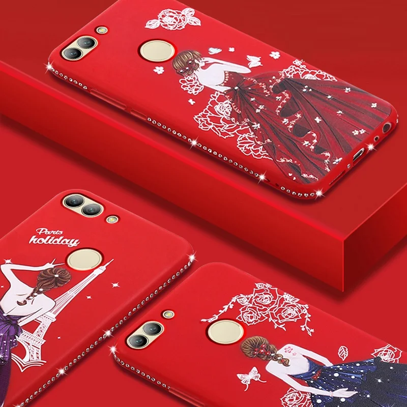 HeyJingles чехол для huawei Enjoy 7 S защитный мягкий протектор P смарт юбка девушка милый