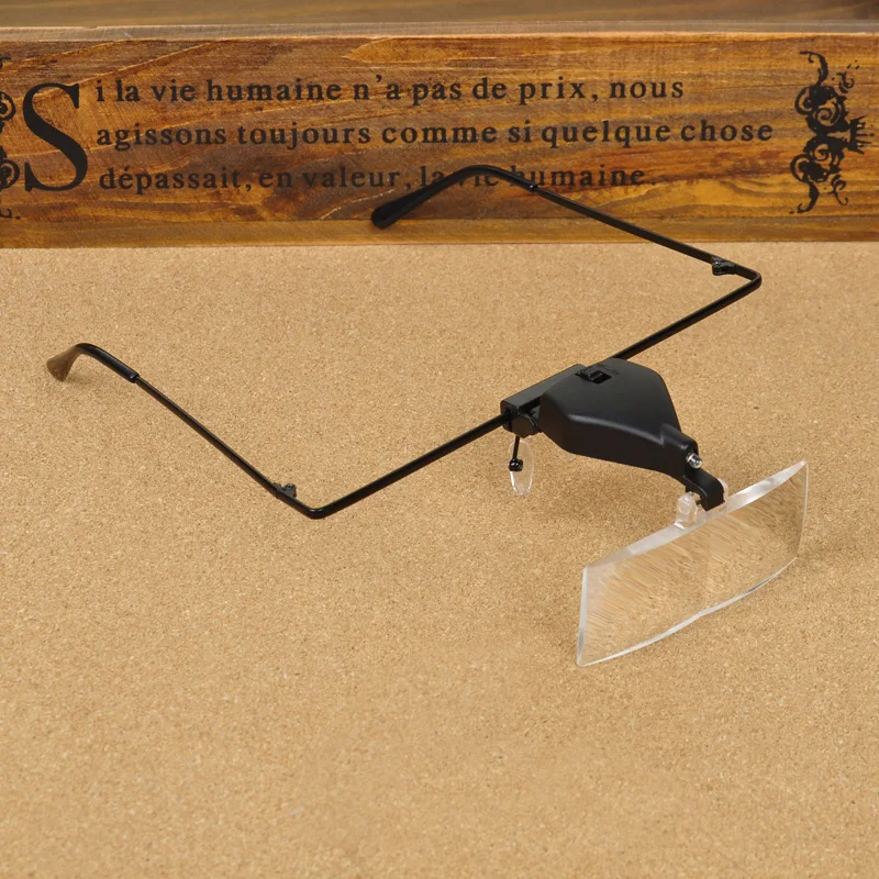 1.5X 2.5X 3.5X Illuminated Glasses Style Reading Repair Supporting Magnifier Loupe Magnifying Glass with LED Lamp | Инструменты