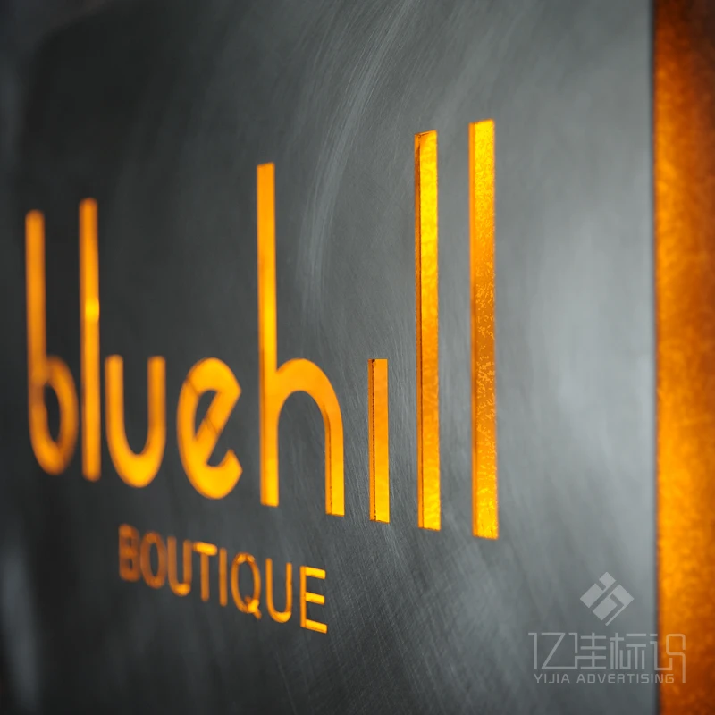 Рекламная вывеска для улицы из нержавеющей стали с светодиодный светкой