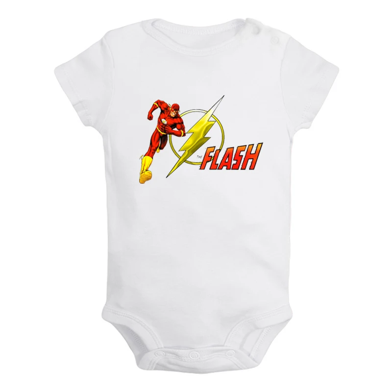 ieBodysuits2105W Милый чудо-женщина флэш Барри Аллен Одежда для новорожденных девочек и мальчиков комбинезон с короткими рукавами, костюмы из хлопка - Цвет: ieBodysuits2105W