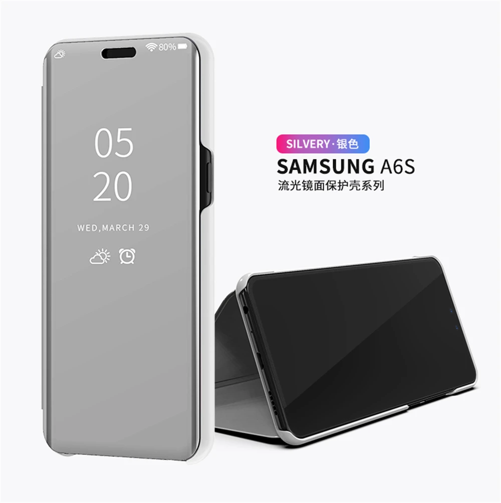 Зеркало Clear View смарт-чехол для samsung Galaxy J3 J5 J7 рro рrime On5 On7 откидная крышка для samsung J3 J4 J6 J7 J8