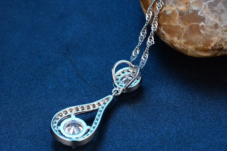 Женское ожерелье из серебра 925 пробы с фианитами|drop necklace|necklace jewelrynew arrival |