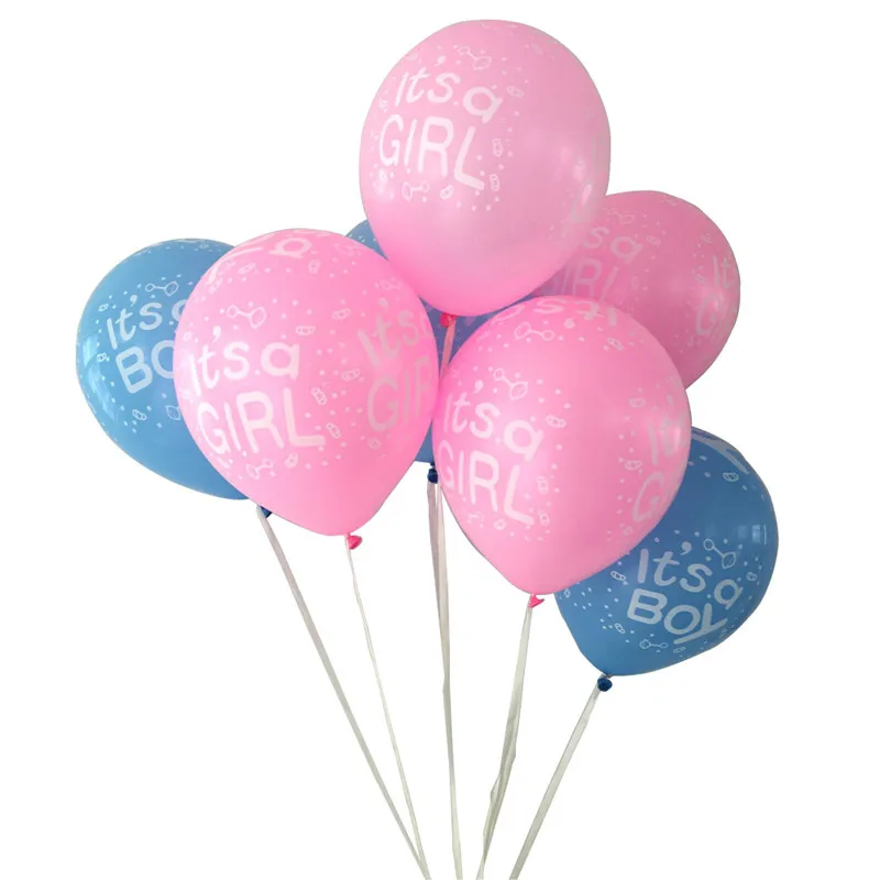 10 шт. голубые и розовые шарики для вечеринки в честь дня рождения ребенка | Дом сад