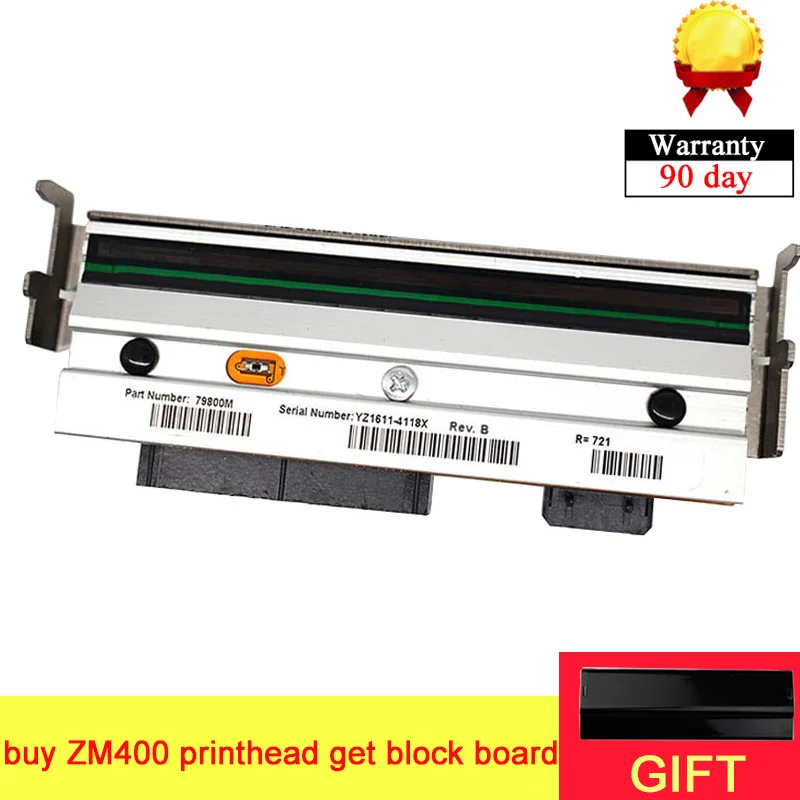 New Printhead For zebra ZM400 200dpi Thermal Barcode Label Printer,PN 79800M,Compatible, Warranty 3 months