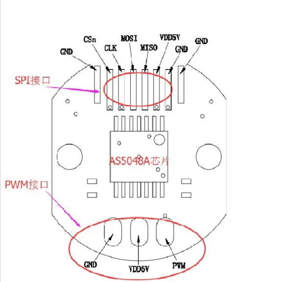 Бесплатная доставка набор кодировщиков AS5048A прецизионный интерфейс PWM/SPI 14 бит