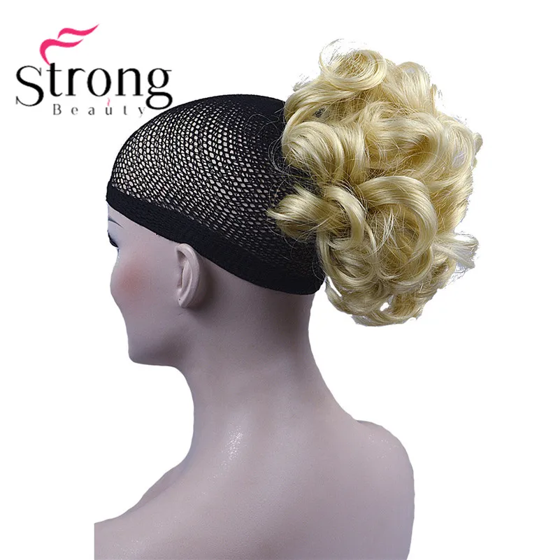 StrongBeauty короткий кудрявый зажим в Коготь Конский хвост наращивание волос синтетические волосы кусок 80 г с челюстью/коготь клип - Цвет: 613